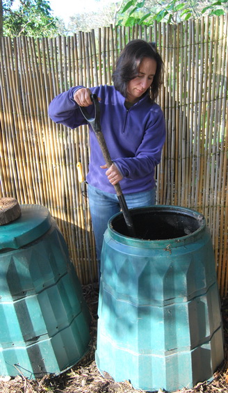 aerating the compost